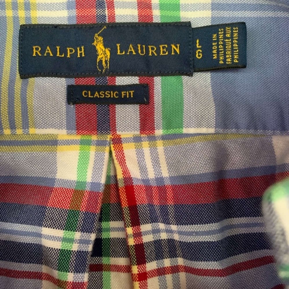 Polo Ralph Lauren Men’s Multicolored Button Down. Size L. Great Condition - Picture 3 of 3